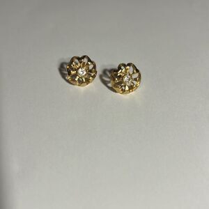 Brilliant simulated Vintage Avon April birthstone pierced earrings.